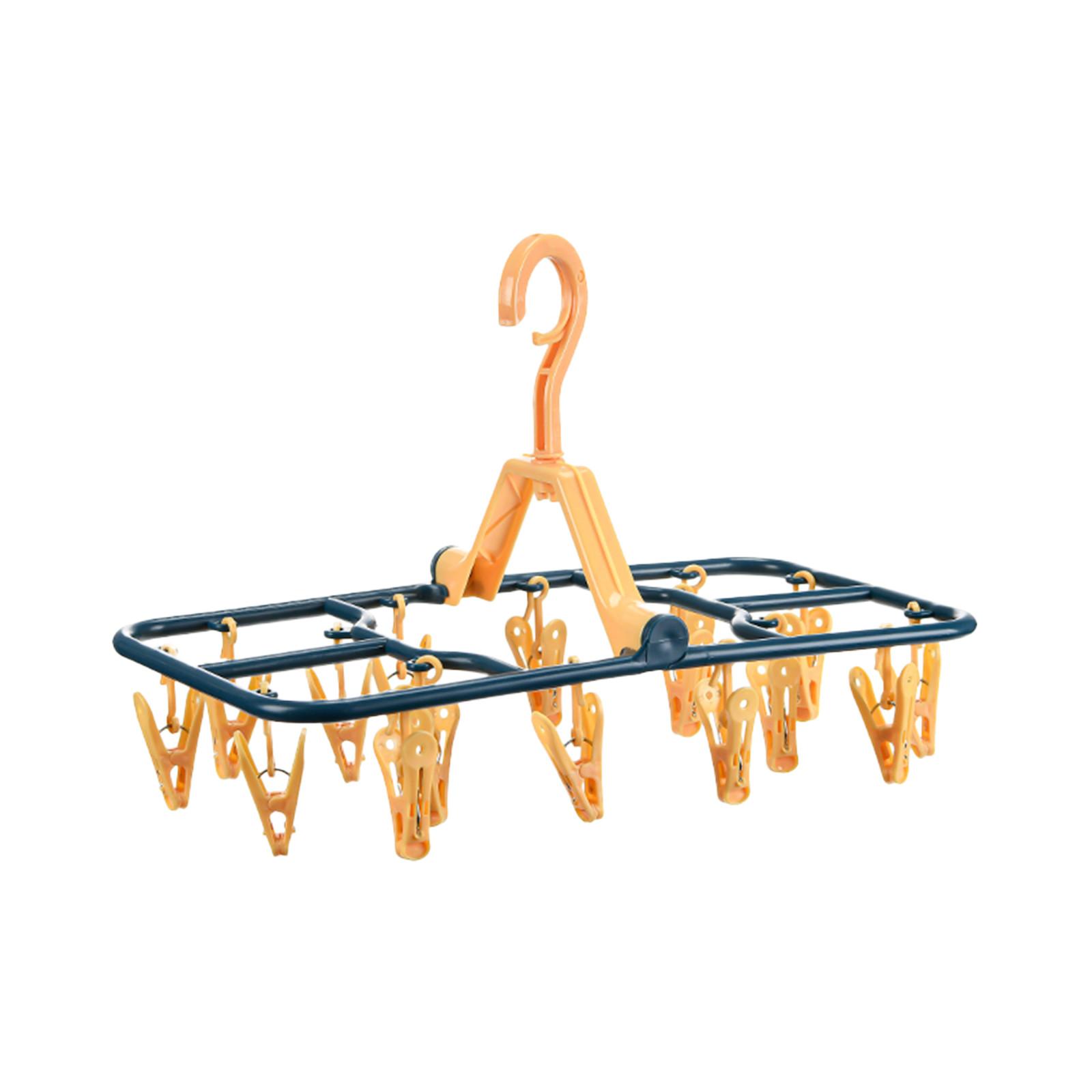 360° Multi Clip Hanger Plastic Foldable Household Windproof Clip Socks Underwear жовтий
360° Multi Clip Hanger Plastic Foldable Household Windproof Clip Socks Underwear жовтий