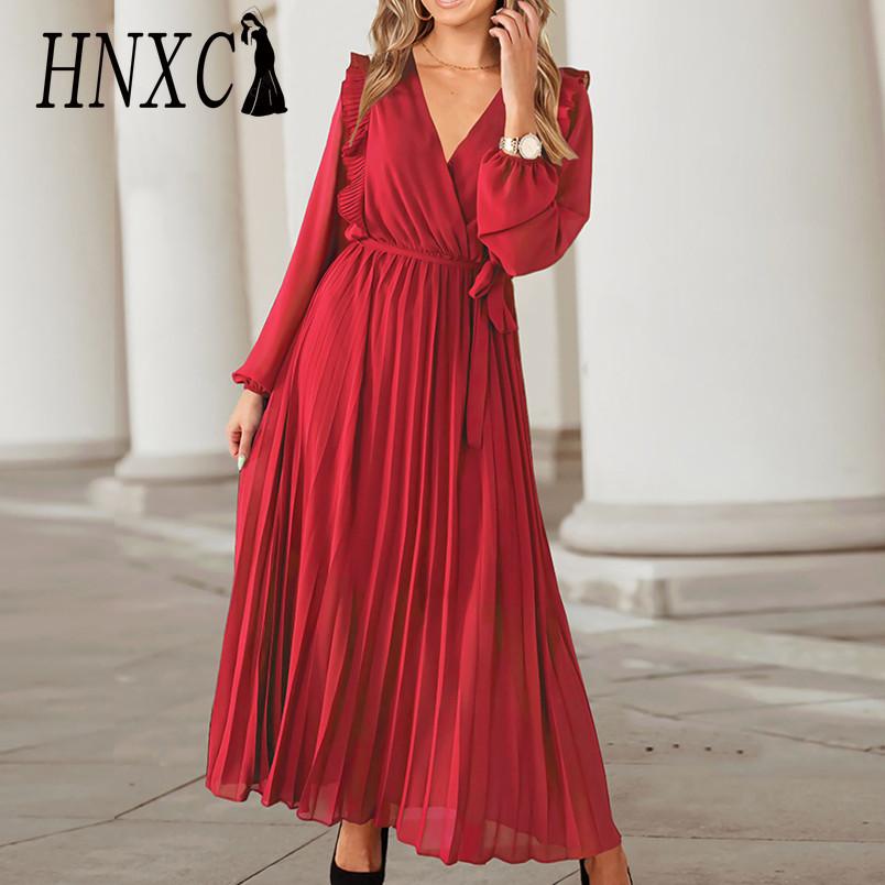 HNXC женская мода лето весна однотонный принт с длинным рукавом и v-образным вырезом с высокой талией повседневные платья
HNXC женская мода лето весна однотонный принт с длинным рукавом и v-образным вырезом с высокой талией повседневные платья