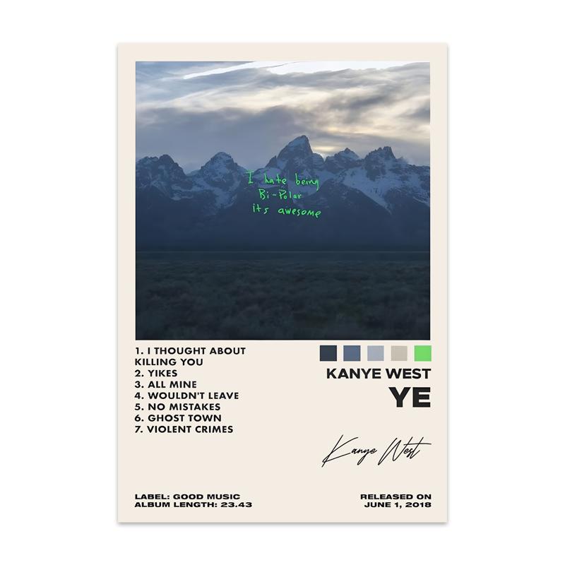 Музыкальный рэпер, обложка альбома, постеры, подписанная Канье, ограниченная картина на холсте, настенная эстетическая художественная картина для комнаты, домашний декор 21x30cm No Framed
Музыкальный рэпер, обложка альбома, постеры, подписанная Канье, ограниченная картина на холсте, настенная эстетическая художественная картина для комнаты, домашний декор 21x30cm No Framed