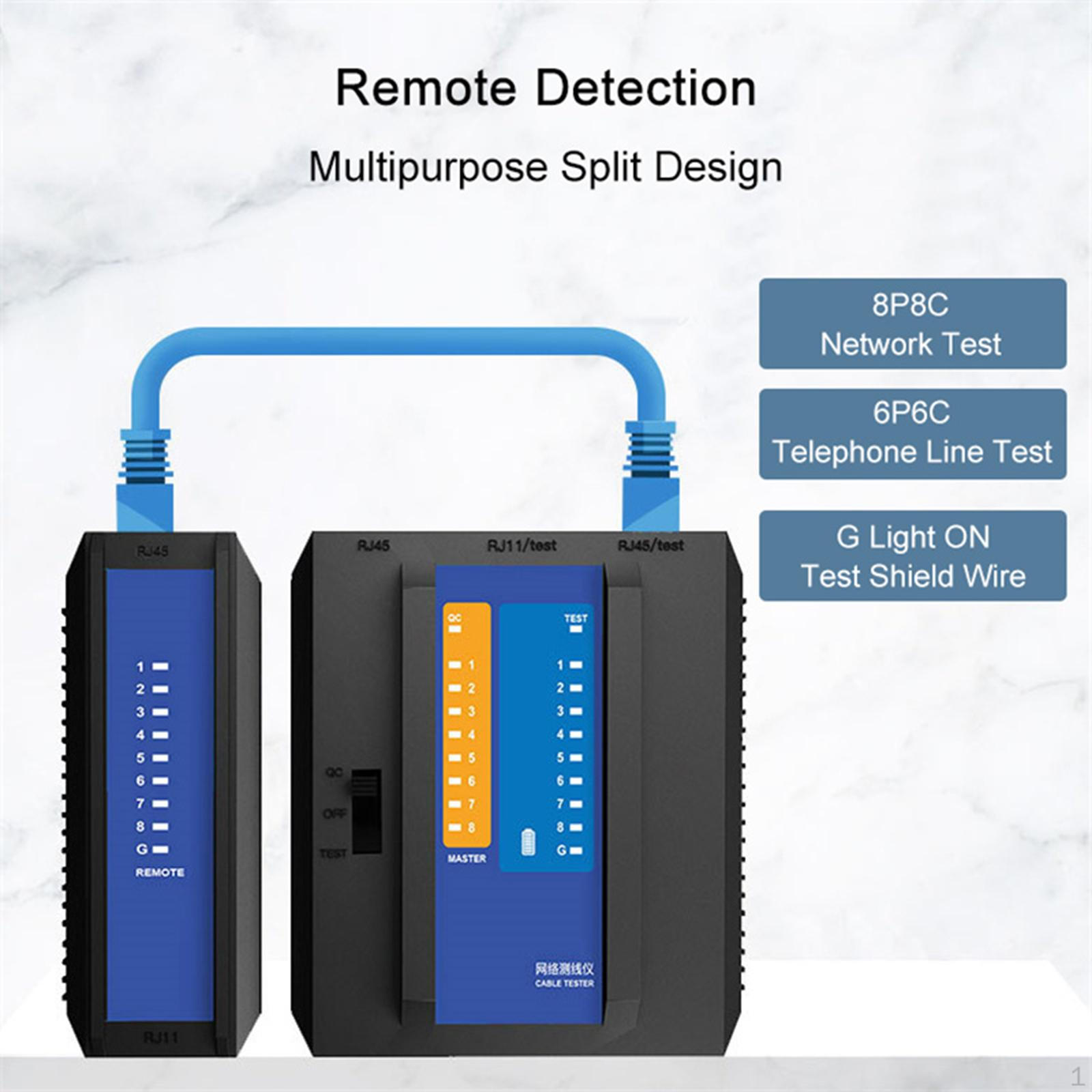 Сетевой тестер/кабель Ethernet телефонной линии 3 порта RJ45 + 1 порт RJ11 Многофункциональный 2 в 1
Сетевой тестер/кабель Ethernet телефонной линии 3 порта RJ45 + 1 порт RJ11 Многофункциональный 2 в 1