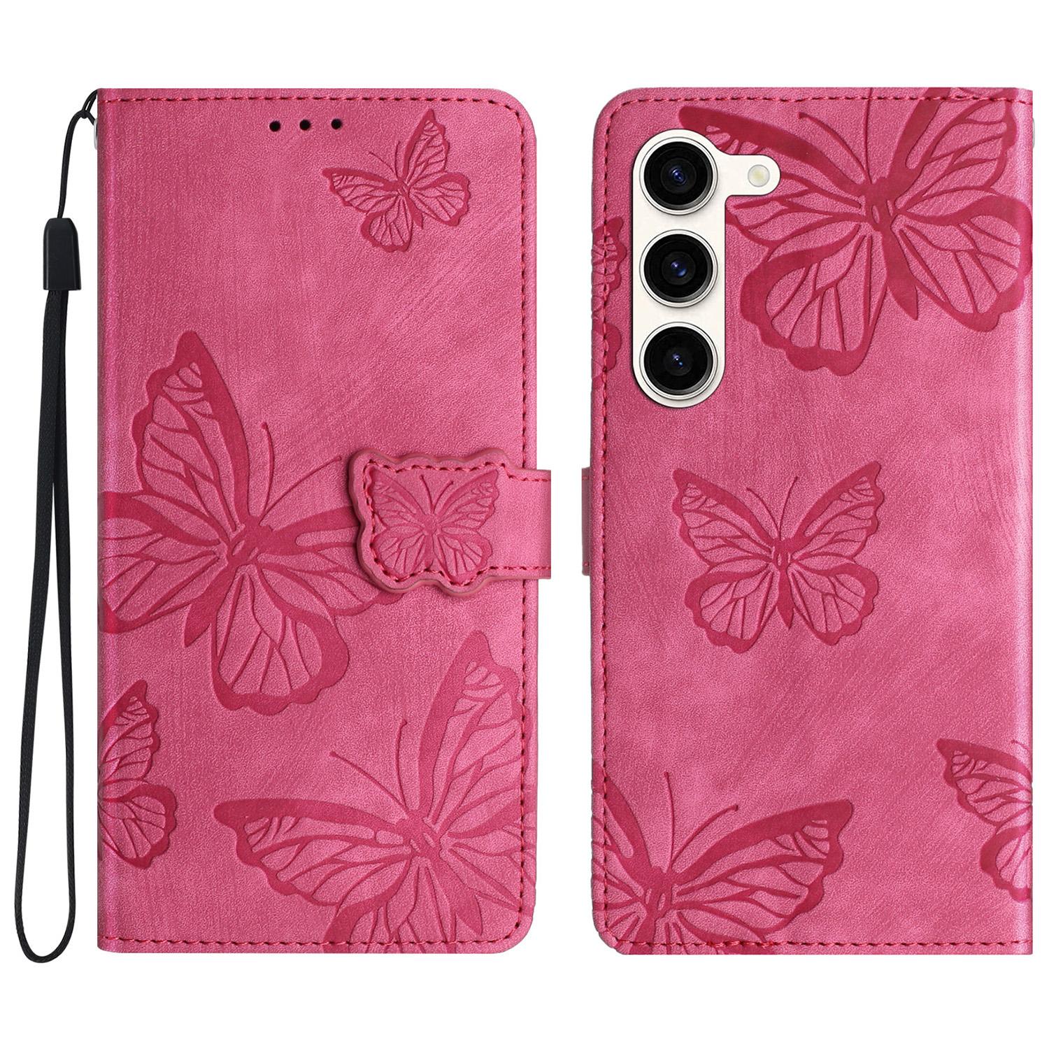 For Samsung Galaxy S24 Case Butterfly Imprinted Skin-Touch PU Leather Phone Cover with Strap Rose
For Samsung Galaxy S24 Case Butterfly Imprinted Skin-Touch PU Leather Phone Cover with Strap Rose