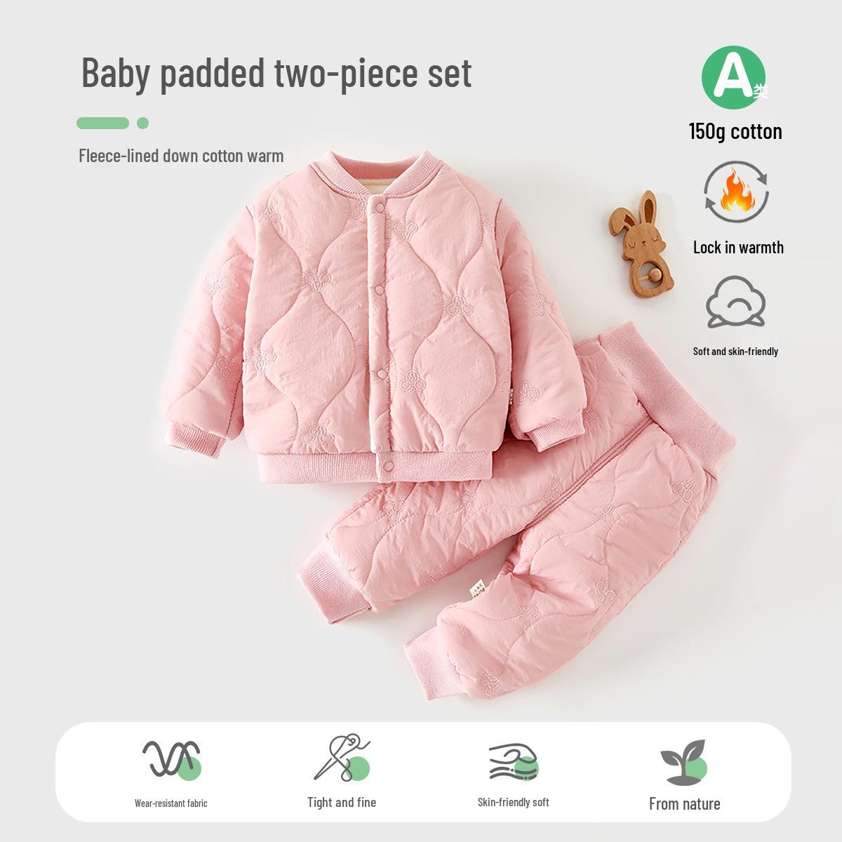 Warm Baby Outdoor Set: Thickened Cotton Jacket & Pants for Autumn/Winter Size 100 (25-30 lbs Suitable)
Warm Baby Outdoor Set: Thickened Cotton Jacket & Pants for Autumn/Winter Size 100 (25-30 lbs Suitable)