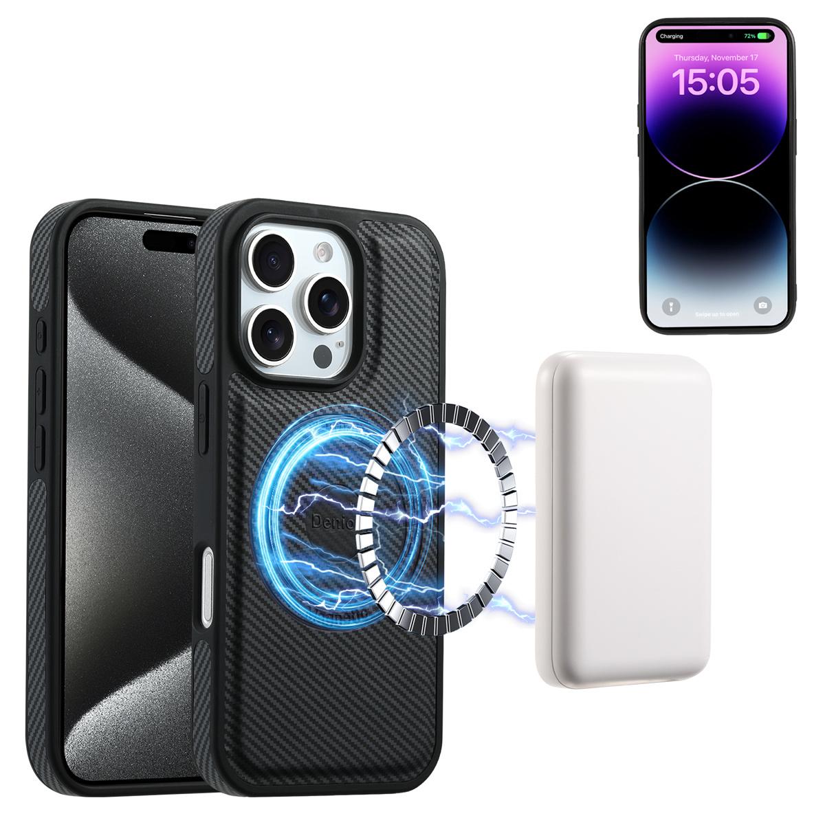 DENIOR For iPhone 16 Pro Case Compatible with MagSafe Carbon Fiber Texture Leather Back Cover Black
DENIOR For iPhone 16 Pro Case Compatible with MagSafe Carbon Fiber Texture Leather Back Cover Black