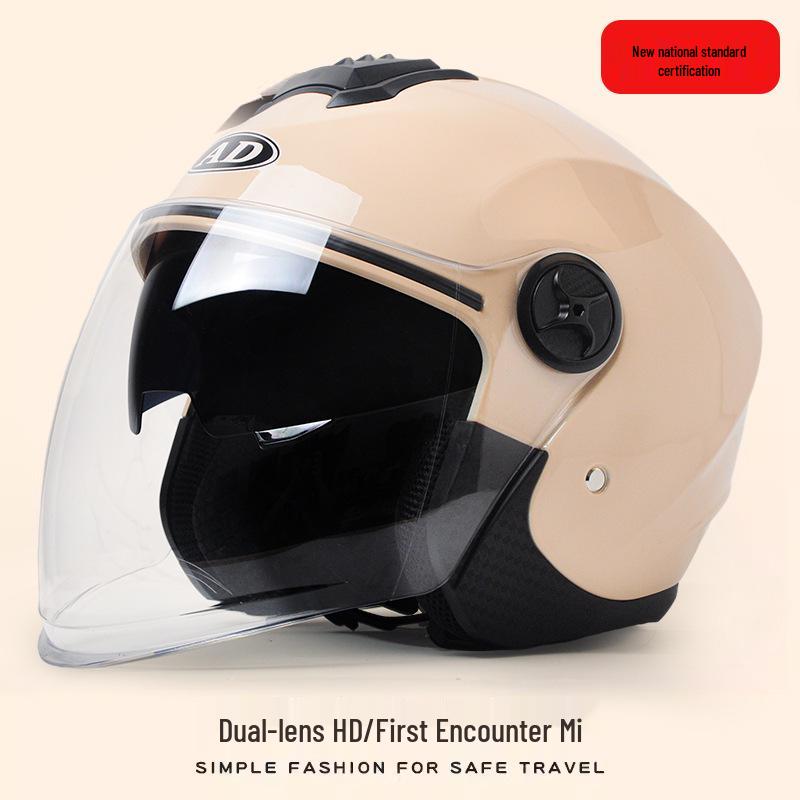 All-Season Universal Double Visor Electric Vehicle Half Helmet for Men and Women
All-Season Universal Double Visor Electric Vehicle Half Helmet for Men and Women