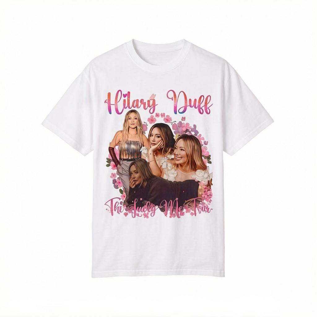 Hilly Duff Lucky Me Tour Printed Cotton Tshirt for Unisexs and Womens Summer Retro Streetwear Tops 4XL
Hilly Duff Lucky Me Tour Printed Cotton Tshirt for Unisexs and Womens Summer Retro Streetwear Tops 4XL
