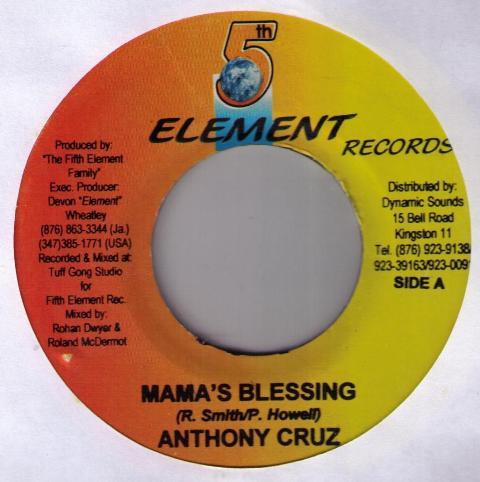 7inch Record ANTHONY CRUZ - Mama s Blessing NONE 5th Element Rec 2003 Jamaica Reggae, Ska & Dub Used
7inch Record ANTHONY CRUZ - Mama s Blessing NONE 5th Element Rec 2003 Jamaica Reggae, Ska & Dub Used