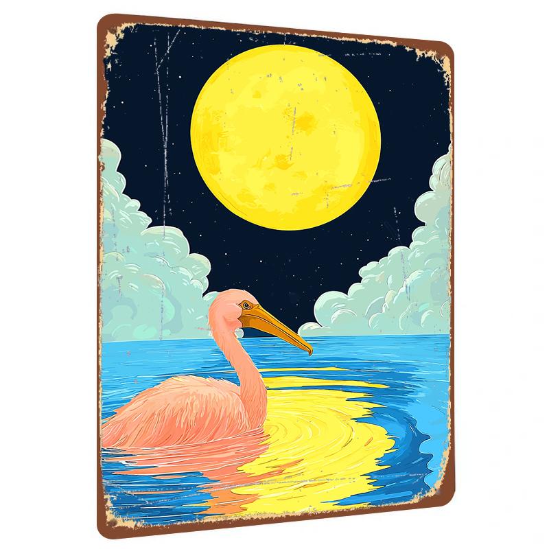 Pelican Under Full Moon Metal Wall Art Decorative Painting for Living Room Bedroom Home Decoration 20x30cm(7.8x11.8inch)
Pelican Under Full Moon Metal Wall Art Decorative Painting for Living Room Bedroom Home Decoration 20x30cm(7.8x11.8inch)