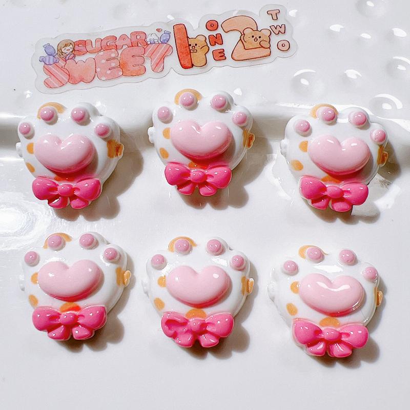 10 Pcs Latest Resin Cute Animation Bow Knot Cat Paw Flat Bottom Scrapbook Diy Jewelry Hair Clips Phone Case Ornament Accessories A97
10 Pcs Latest Resin Cute Animation Bow Knot Cat Paw Flat Bottom Scrapbook Diy Jewelry Hair Clips Phone Case Ornament Accessories A97