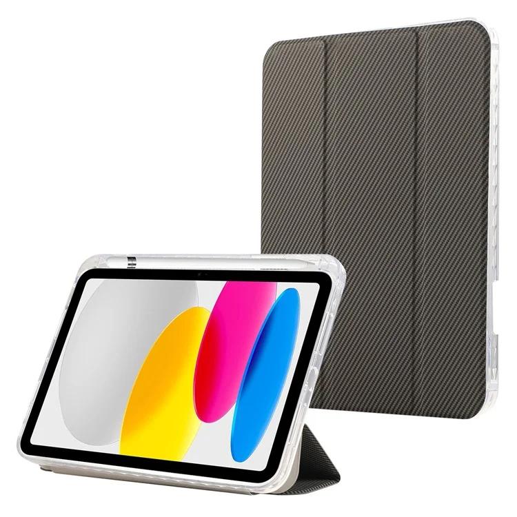 Для iPad 10.9 (2022) Чехол-подставка с тремя складками, кожаный чехол для планшета, функция автоматического пробуждения и сна, текстура из углеродного волокна
Для iPad 10.9 (2022) Чехол-подставка с тремя складками, кожаный чехол для планшета, функция автоматического пробуждения и сна, текстура из углеродного волокна