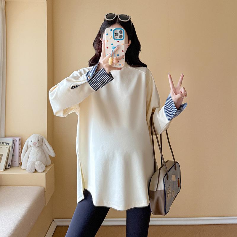 Maternity Dark Blue Patchwork Hoodie Set with Long Sleeve and Round Neck L
Maternity Dark Blue Patchwork Hoodie Set with Long Sleeve and Round Neck L