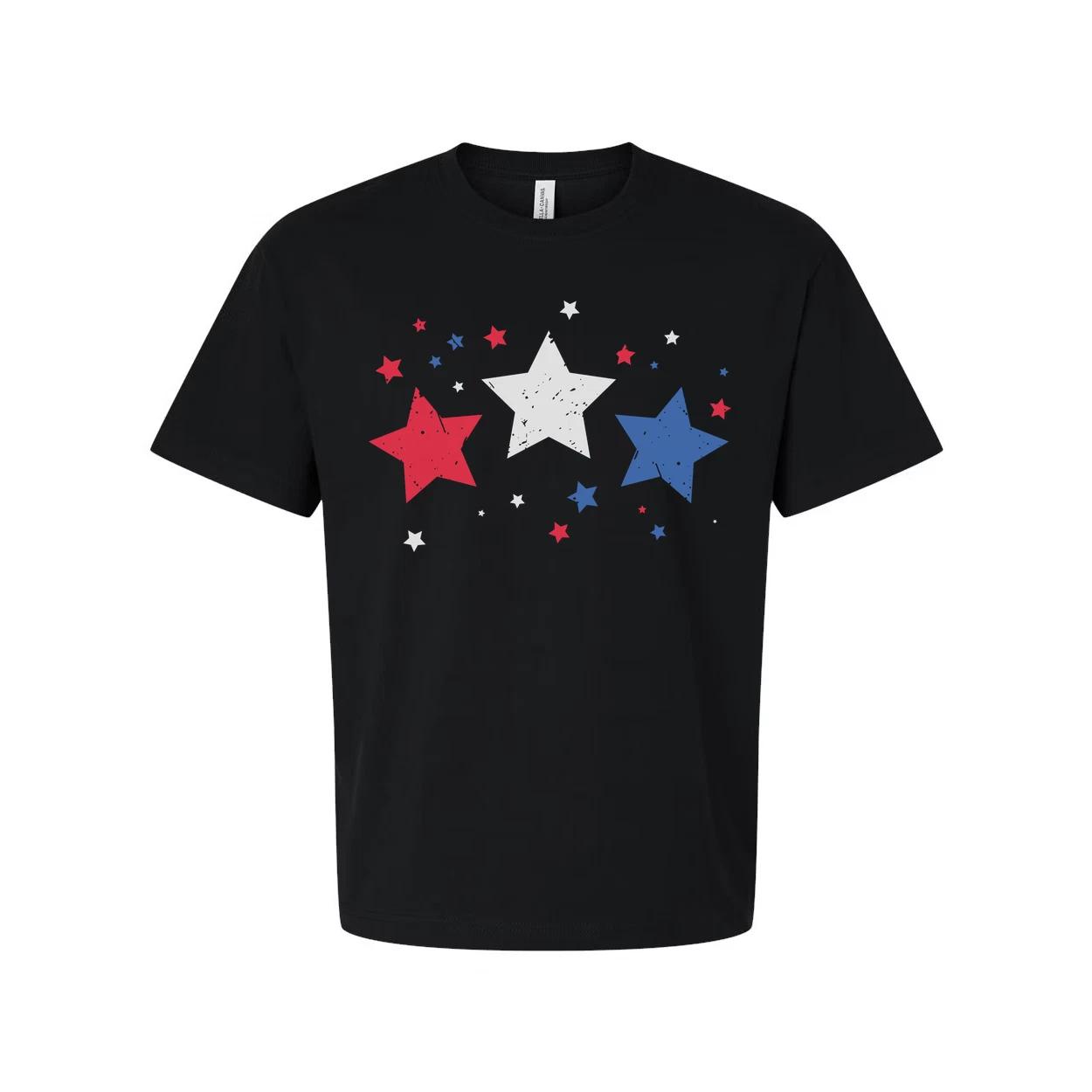 Unisex Patriotic Stars Graphic Tee With Red And Blue Star Motif For Summer Wear 4XL
Unisex Patriotic Stars Graphic Tee With Red And Blue Star Motif For Summer Wear 4XL