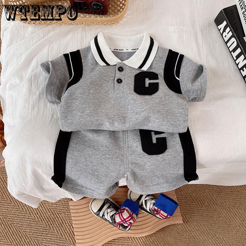 Summer Boys Sports Suit Korean Polo Shirt Thin Casual Sports Short Sleeved T-shirt+shorts Two-piece Set 80
Summer Boys Sports Suit Korean Polo Shirt Thin Casual Sports Short Sleeved T-shirt+shorts Two-piece Set 80