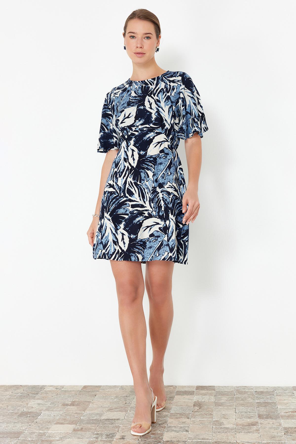 Women s Fashion New Dress Blue Tropical Floral A-Line Viscose Mini Woven Dress XS синій
Women s Fashion New Dress Blue Tropical Floral A-Line Viscose Mini Woven Dress XS синій