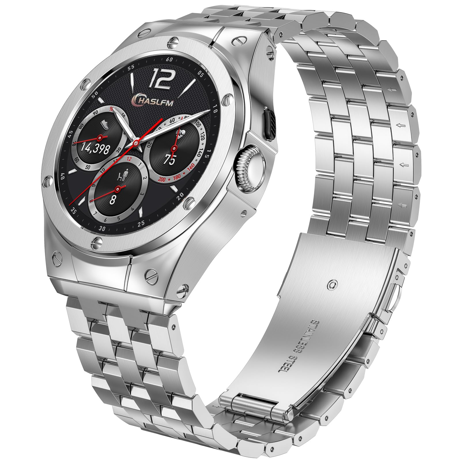 Корпус из нержавеющей стали HASLFM с ремешком, совместимым с часами Google Pixel Watch, прочный металлический ремешок с защитным бампером, серебристый 1, мужской серебряный
Корпус из нержавеющей стали HASLFM с ремешком, совместимым с часами Google Pixel Watch, прочный металлический ремешок с защитным бампером, серебристый 1, мужской серебряный