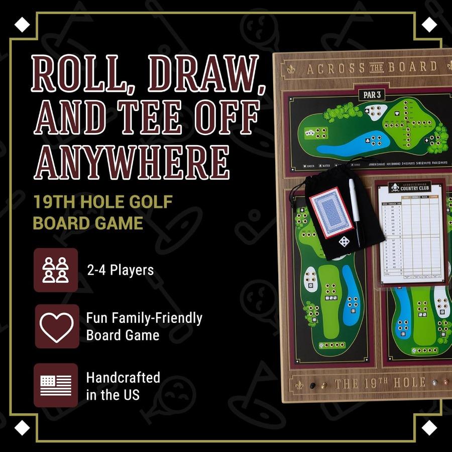 19th Hole Golf Board Game Made of Walnut Wood for 2 or More Players Ideal Indoor and Outdoor Family Bonding Activities Engaging United States
19th Hole Golf Board Game Made of Walnut Wood for 2 or More Players Ideal Indoor and Outdoor Family Bonding Activities Engaging United States