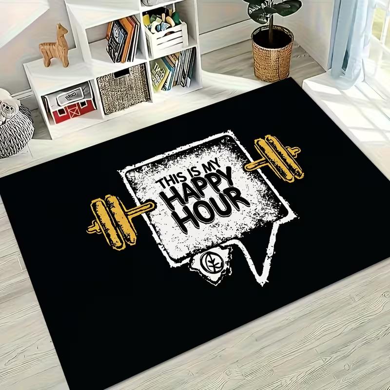 Gym This Is My Happy Hour Dumbbell Print Area Rug Soft Non-Slip Home Gym Carpet Retro Indoor Sports Decor Mat for Bedroom 40x60cm
Gym This Is My Happy Hour Dumbbell Print Area Rug Soft Non-Slip Home Gym Carpet Retro Indoor Sports Decor Mat for Bedroom 40x60cm