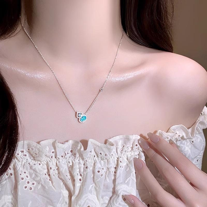 Zircon gourd pendant necklace New Chinese minimalist temperament collarbone chain Versatile fashion high-end jewelry women
Zircon gourd pendant necklace New Chinese minimalist temperament collarbone chain Versatile fashion high-end jewelry women