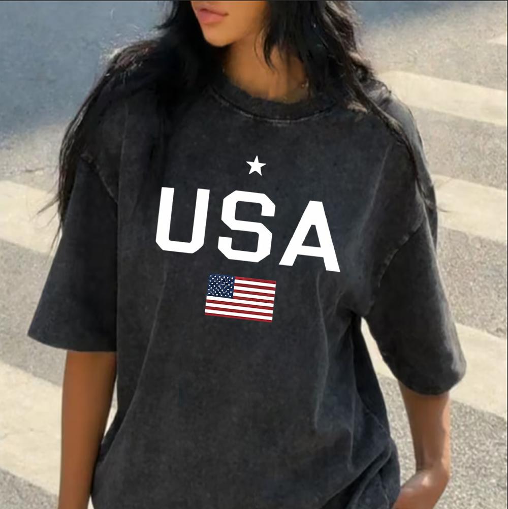 Womens Patriotic GOD Bless AMERICA Graphic Crew Neck TShirt Red White Blue Stars Design American Flag Design Vintage Clothes 2XL
Womens Patriotic GOD Bless AMERICA Graphic Crew Neck TShirt Red White Blue Stars Design American Flag Design Vintage Clothes 2XL