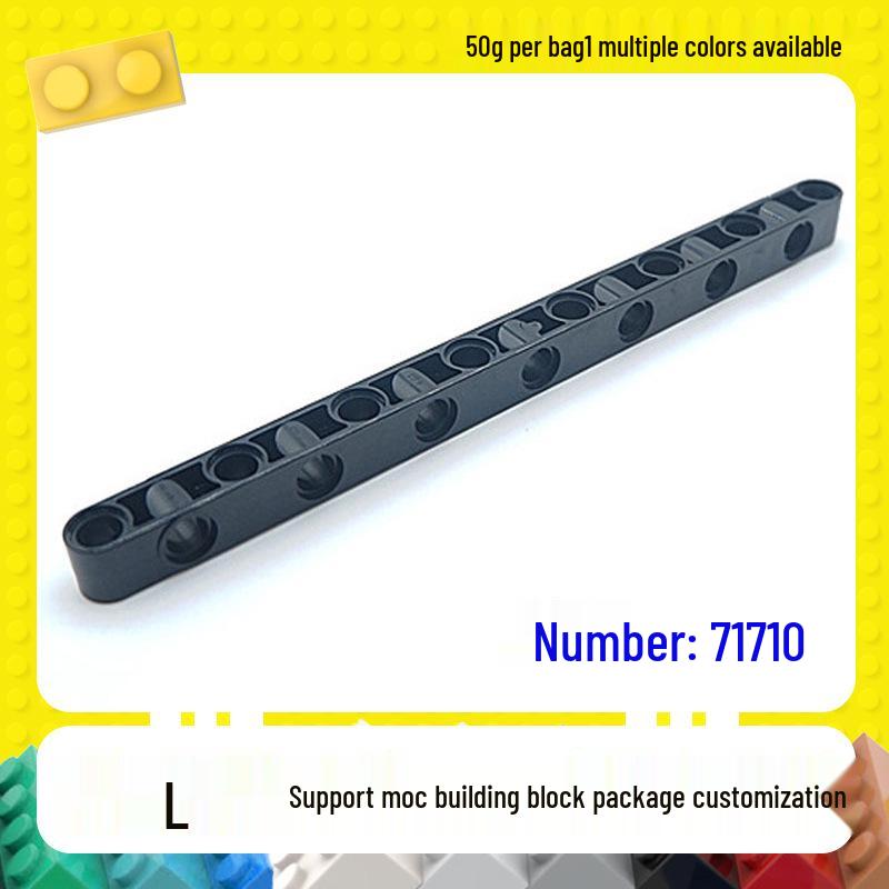 Compatible 71710 Lego 1x15 Steering Beam 15-Hole Thick Arm Brick, 50g, MOC Building Blocks.
Compatible 71710 Lego 1x15 Steering Beam 15-Hole Thick Arm Brick, 50g, MOC Building Blocks.