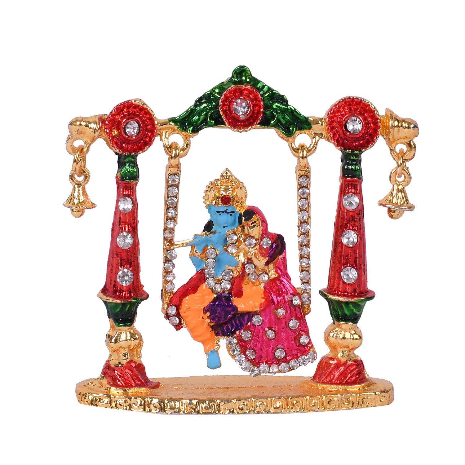 Radha Krishna Idol on Jhula Metal Statue for Car Dashboard | Mandir Pooja Murti | Temple Puja | Home Decor | Office Showpiece
Radha Krishna Idol on Jhula Metal Statue for Car Dashboard | Mandir Pooja Murti | Temple Puja | Home Decor | Office Showpiece