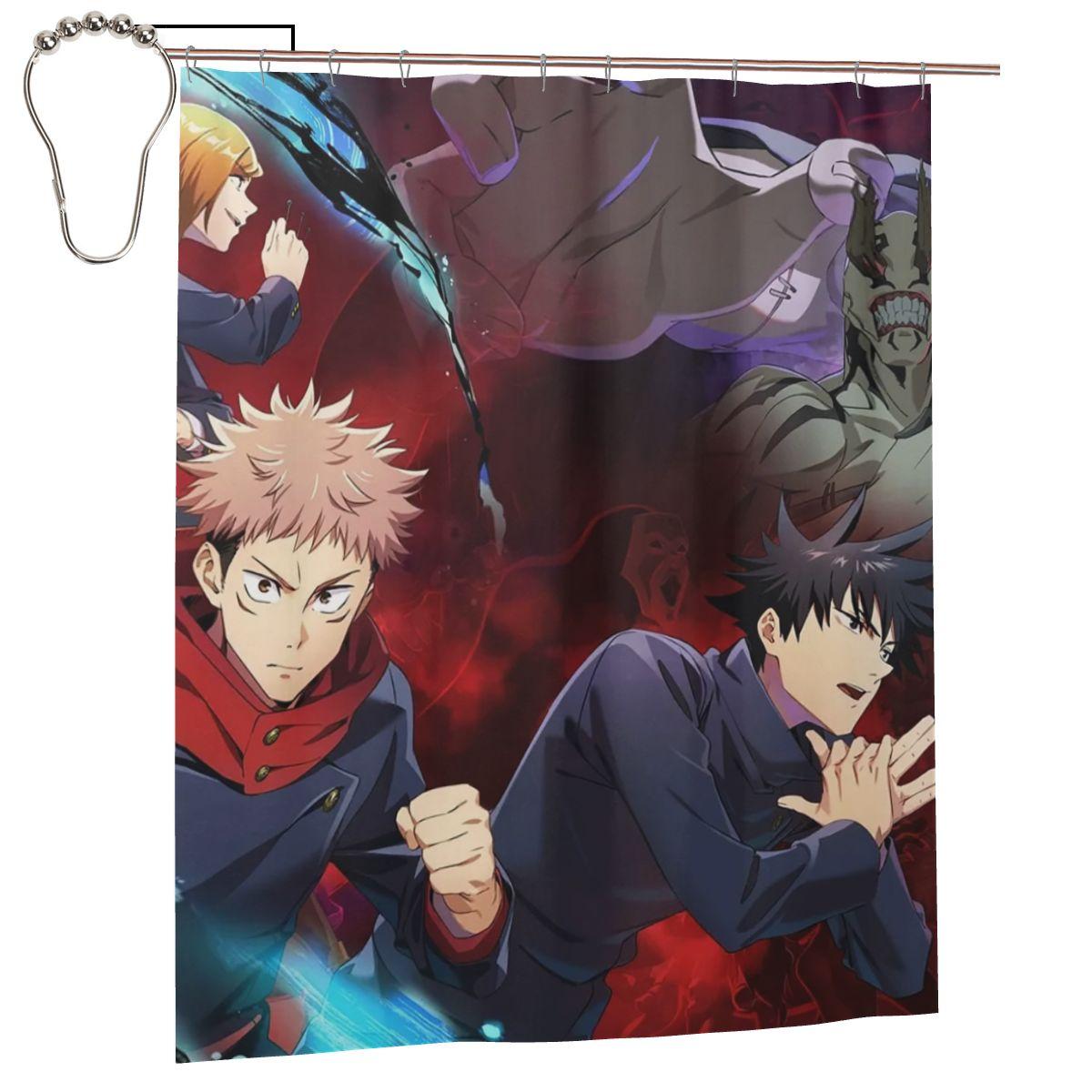 Мегуми Лучший Друг Jujutsu Kaisen Сукуна Аниме Занавеска для Душа Ванная Комната Полиэстер Водонепроницаемые Занавески для Ванной с Крючками W60H190(CM)-1 Pcs
Мегуми Лучший Друг Jujutsu Kaisen Сукуна Аниме Занавеска для Душа Ванная Комната Полиэстер Водонепроницаемые Занавески для Ванной с Крючками W60H190(CM)-1 Pcs