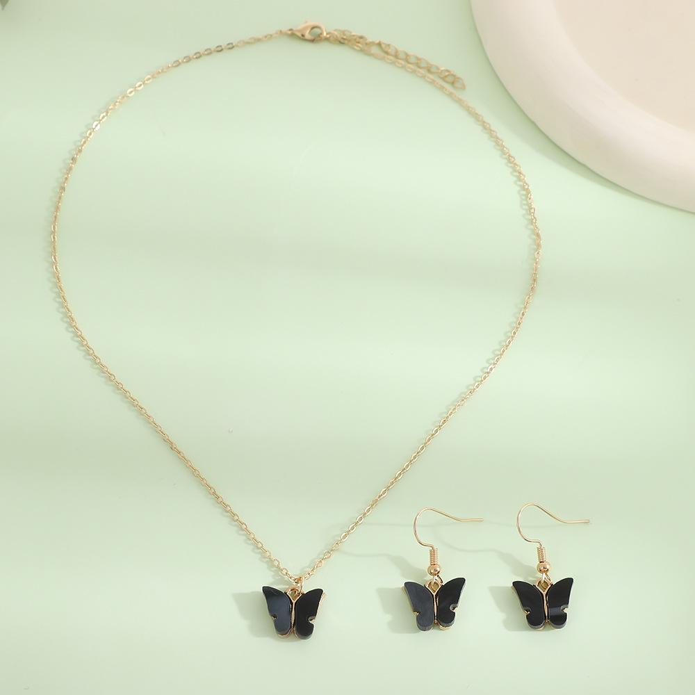 Jianla Butterfly Necklace and Earring Set , Minimalist Elegant Fashion Jewelry , Alloy , Adjustable 41 - 50cm чорний
Jianla Butterfly Necklace and Earring Set , Minimalist Elegant Fashion Jewelry , Alloy , Adjustable 41 - 50cm чорний
