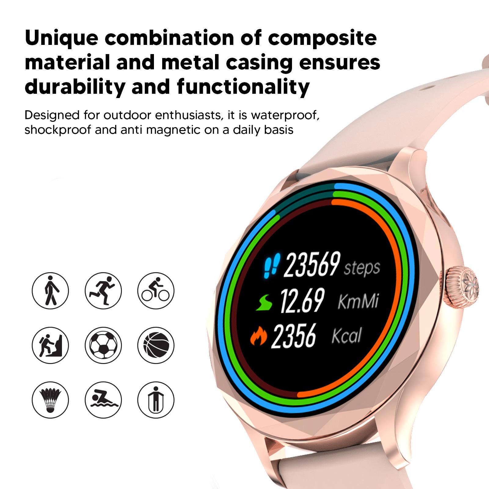 1.3in Outdoor Women Smart Watch Bluetooth Sports Smartwatch с розовым стальным ремешком для IOS и Android
1.3in Outdoor Women Smart Watch Bluetooth Sports Smartwatch с розовым стальным ремешком для IOS и Android