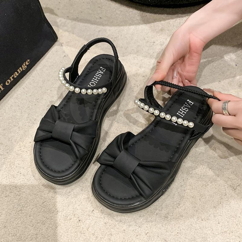 Summer new fairy style platform sandals women French fashion pearl women s shoes small fragrant Roman sandals women 42 чорний
Summer new fairy style platform sandals women French fashion pearl women s shoes small fragrant Roman sandals women 42 чорний