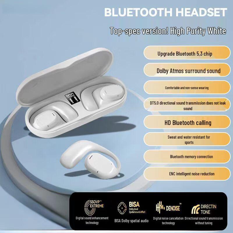 JS270 True Wireless Sports Earhook Bluetooth Earbuds: In-Ear, Long Battery, Comfortable Fit, High Sound Quality
JS270 True Wireless Sports Earhook Bluetooth Earbuds: In-Ear, Long Battery, Comfortable Fit, High Sound Quality