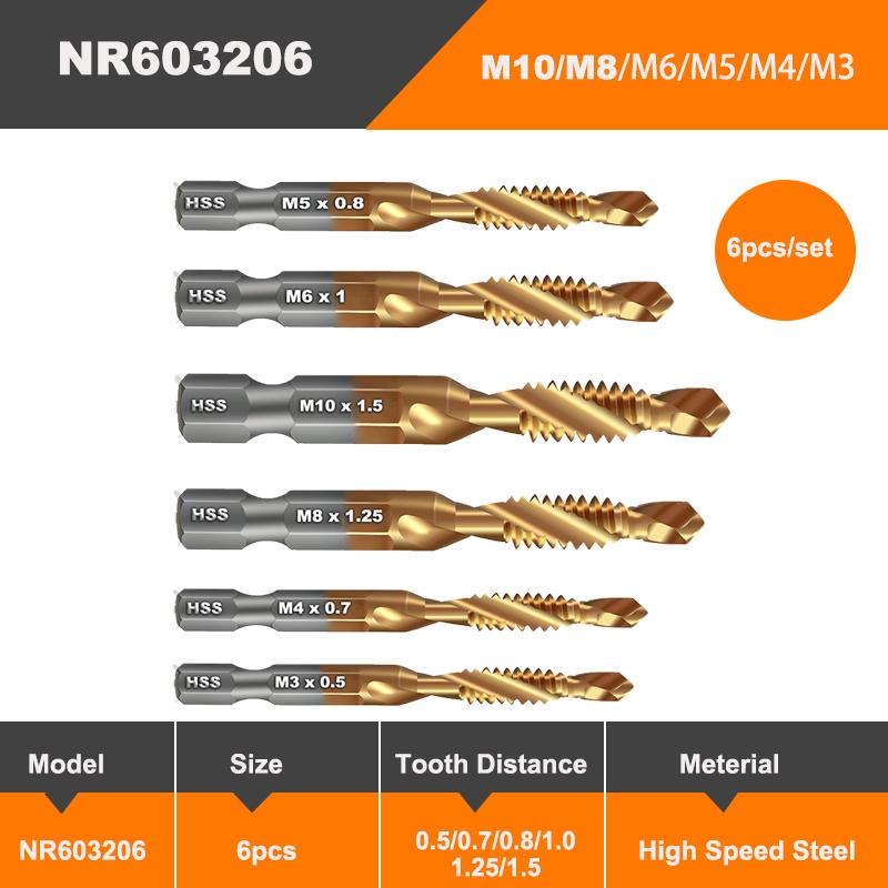 AMR Шестигранный хвостовик Титановое покрытие HSS Метчик для нарезания резьбы Метрический Сверла Метчик для машинной нарезки резьбы M3 M4 M5 M6 M8 M10 Ручные инструменты
AMR Шестигранный хвостовик Титановое покрытие HSS Метчик для нарезания резьбы Метрический Сверла Метчик для машинной нарезки резьбы M3 M4 M5 M6 M8 M10 Ручные инструменты
