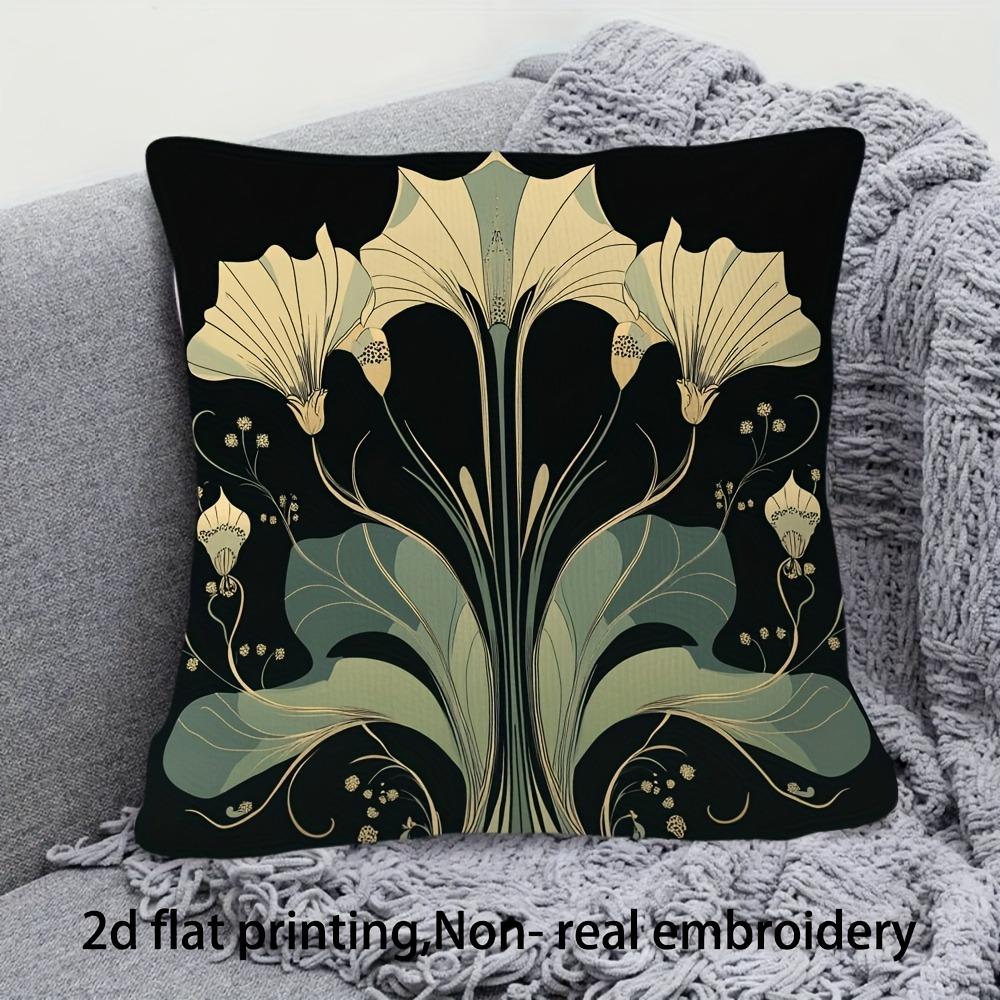 1 Piece, Square Pillowcase - Vintage Art Nouveau Floral Design, Covered Black Bottom with Teal and Gold Botanical Patterns 40x40cm/16x16inch
1 Piece, Square Pillowcase - Vintage Art Nouveau Floral Design, Covered Black Bottom with Teal and Gold Botanical Patterns 40x40cm/16x16inch