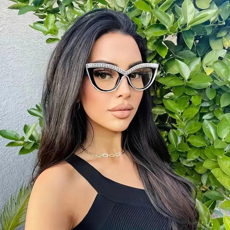 Sunglasses Handmade Diamond-Encrusted Sunglasses Women S Trend Cat Eye Uv-Proof Glasses
Sunglasses Handmade Diamond-Encrusted Sunglasses Women S Trend Cat Eye Uv-Proof Glasses