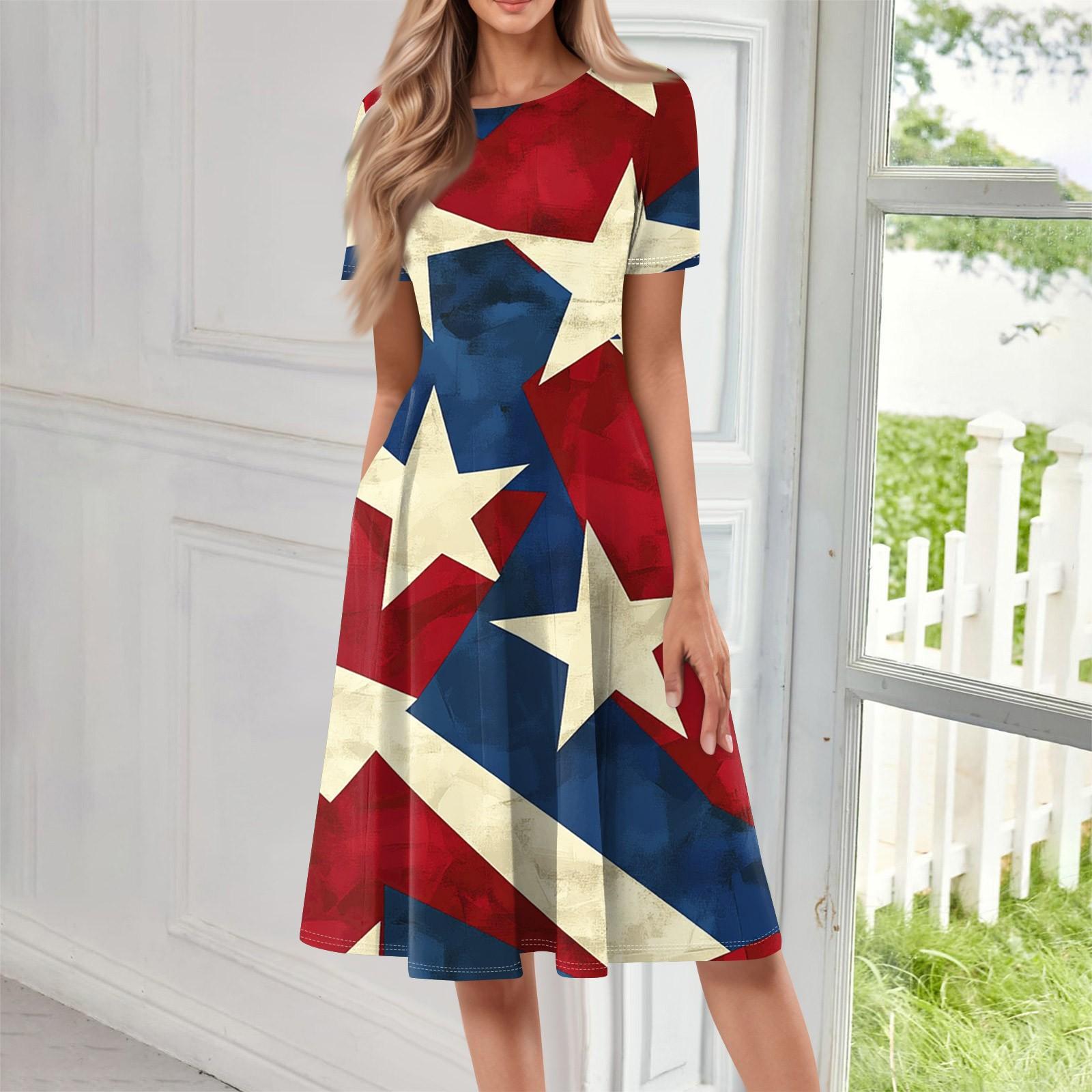 Женское свободное повседневное и модное платье с круглым вырезом и короткими рукавами, средней длины с принтом S красный
Женское свободное повседневное и модное платье с круглым вырезом и короткими рукавами, средней длины с принтом S красный