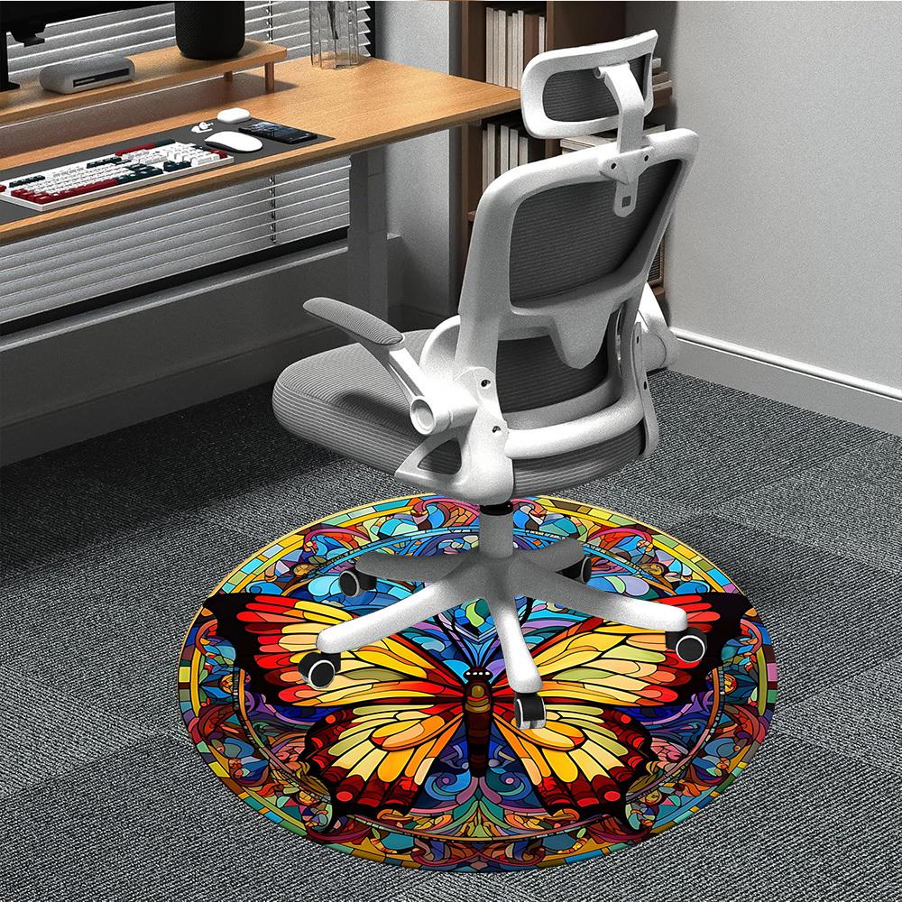 1pc Butterfly Stained Glass Chair Carpet for Office Non-Slip, Machine Washable Rug for Office - Holiday DecorMachine Made yy251029071 80cm by 80cm
1pc Butterfly Stained Glass Chair Carpet for Office Non-Slip, Machine Washable Rug for Office - Holiday DecorMachine Made yy251029071 80cm by 80cm