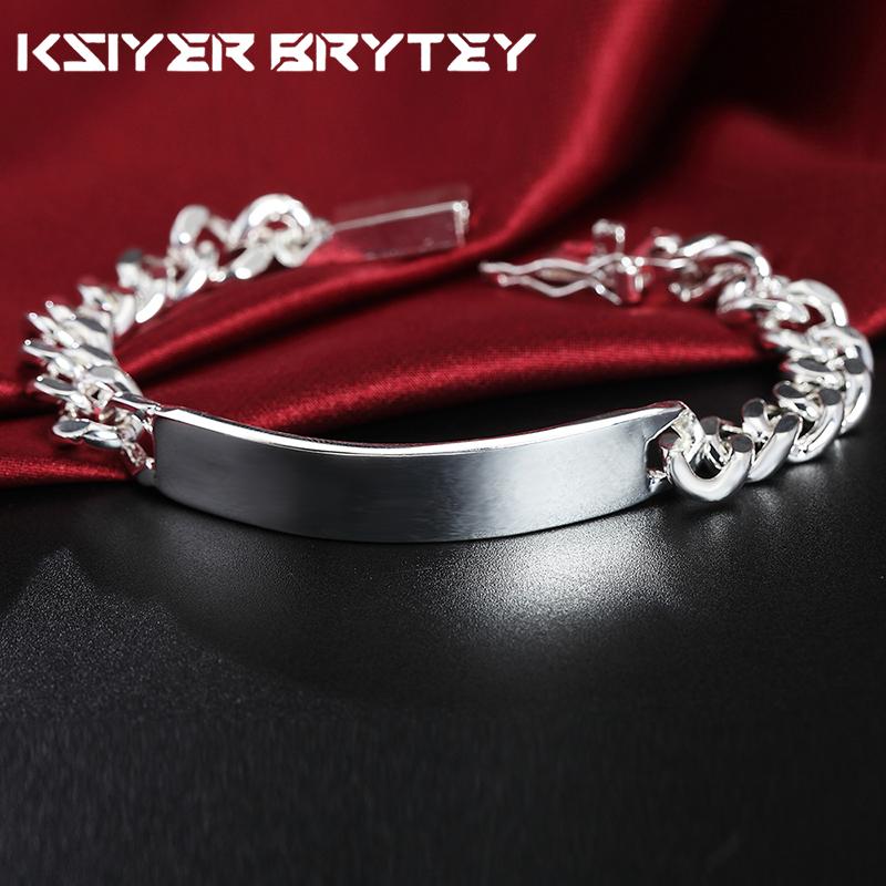 Браслеты-цепочки из серебра 925 пробы Classic 10 мм для мужчин Женщины Роскошная мода Вечеринка Свадебные аксессуары Ювелирные изделия Рождественские подарки 
Браслеты-цепочки из серебра 925 пробы Classic 10 мм для мужчин Женщины Роскошная мода Вечеринка Свадебные аксессуары Ювелирные изделия Рождественские подарки