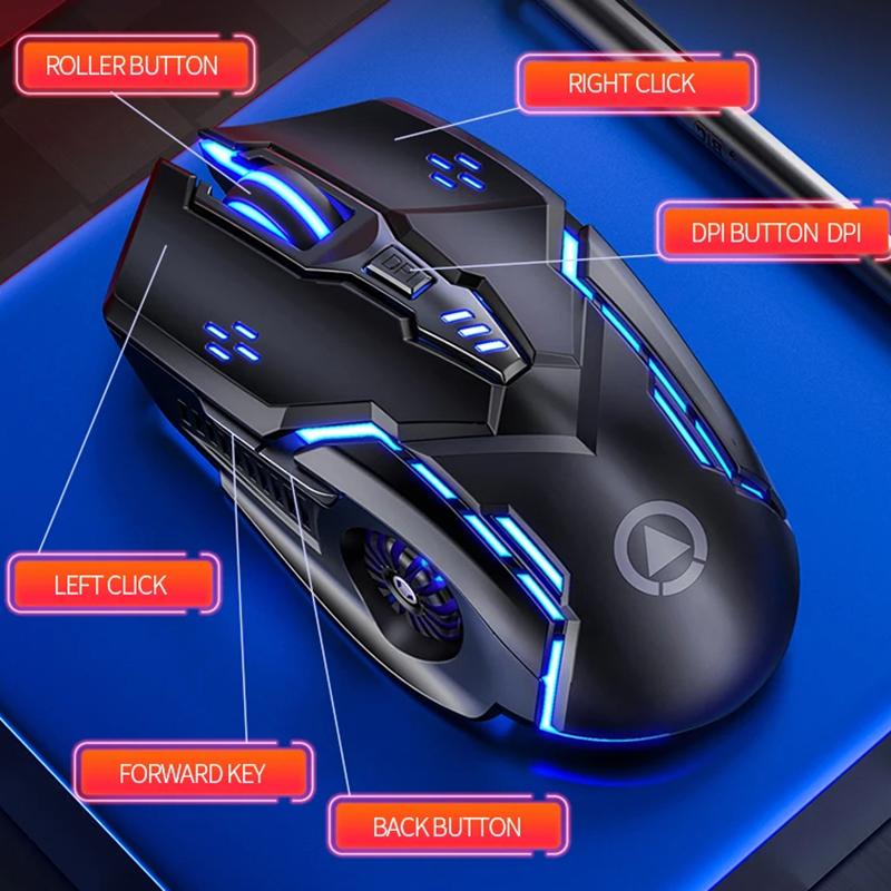 YINDIAO A9 2.4G Wireless Mouse 1200/1600/2400/3200 DPI Adjustable Silent 6 Keys Lighting Mouse Pink
YINDIAO A9 2.4G Wireless Mouse 1200/1600/2400/3200 DPI Adjustable Silent 6 Keys Lighting Mouse Pink