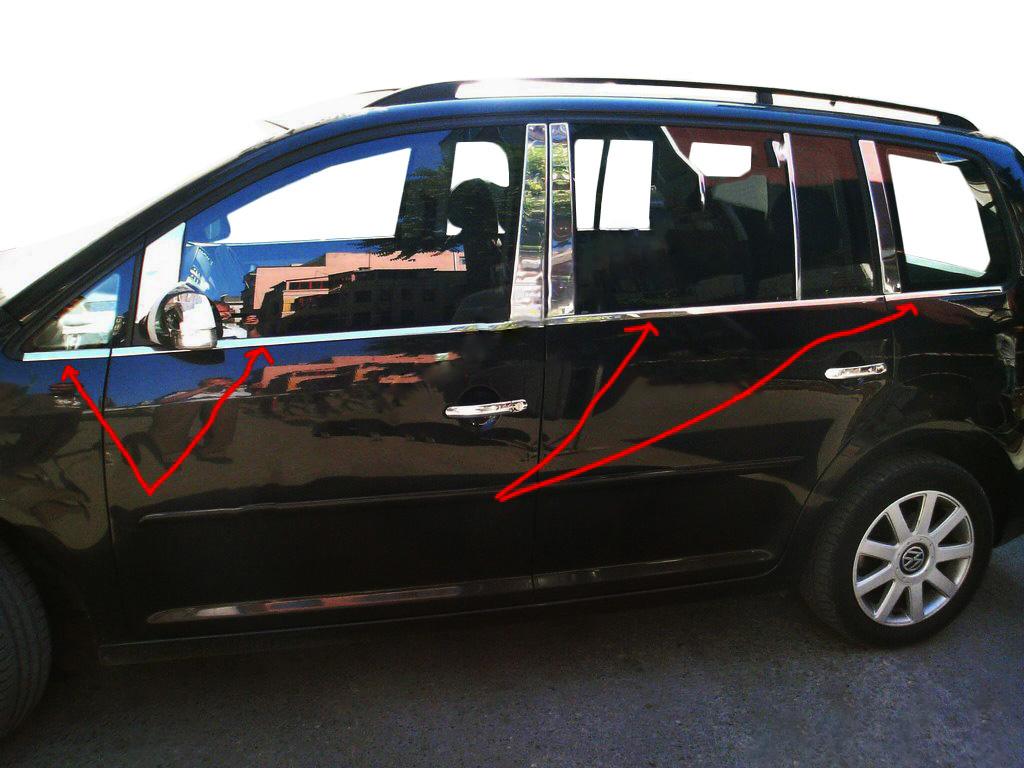 Зовнішня окантовка скла (8 шт, нерж) Carmos - Турецька сталь для Volkswagen Touran 2003-2010 рр.
Зовнішня окантовка скла (8 шт, нерж) Carmos - Турецька сталь для Volkswagen Touran 2003-2010 рр.