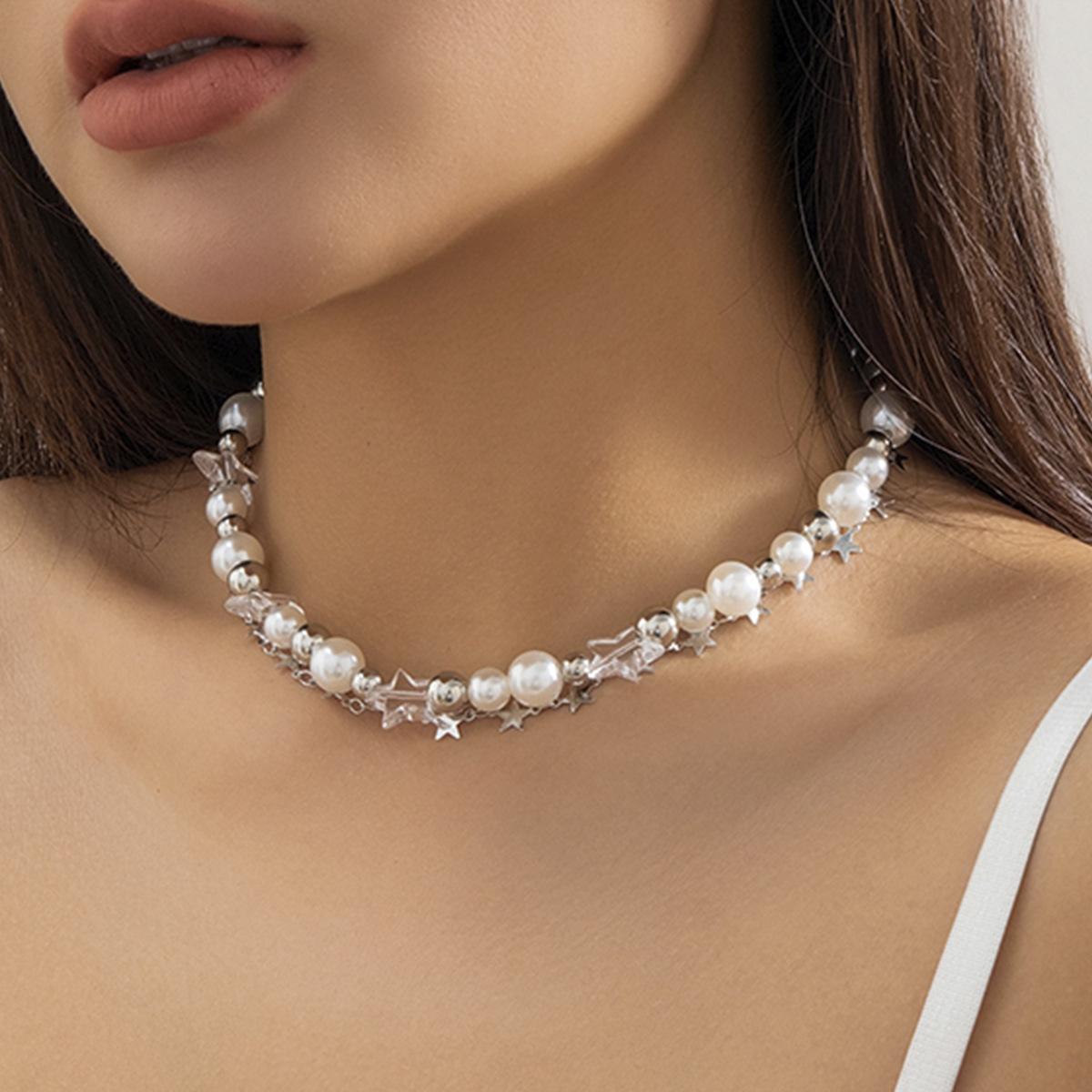 Accessories Sweet Small Fresh Imitation Pearl Temperament Necklace Ladies Versatile Star Beaded Necklace
Accessories Sweet Small Fresh Imitation Pearl Temperament Necklace Ladies Versatile Star Beaded Necklace