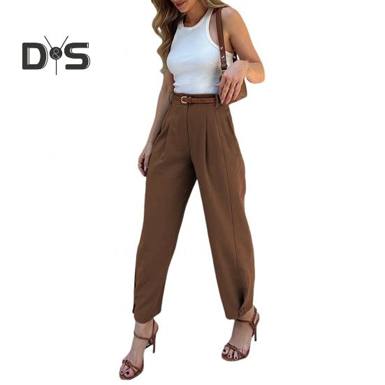 Женские костюмные брюки с высокой талией и пуговицами на молнии, однотонные брюки свободного покроя с карманами, длинные брюки в повседневном стиле XL кофейный
Женские костюмные брюки с высокой талией и пуговицами на молнии, однотонные брюки свободного покроя с карманами, длинные брюки в повседневном стиле XL кофейный