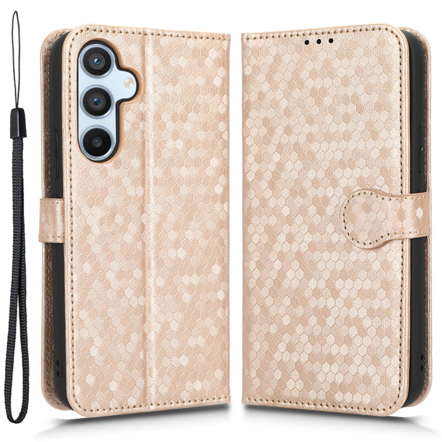 For Samsung Galaxy A54 5G Shockproof Wallet Stand Dot Pattern Imprinted Phone Cover PU Leather Case with Strap Rose Gold
For Samsung Galaxy A54 5G Shockproof Wallet Stand Dot Pattern Imprinted Phone Cover PU Leather Case with Strap Rose Gold