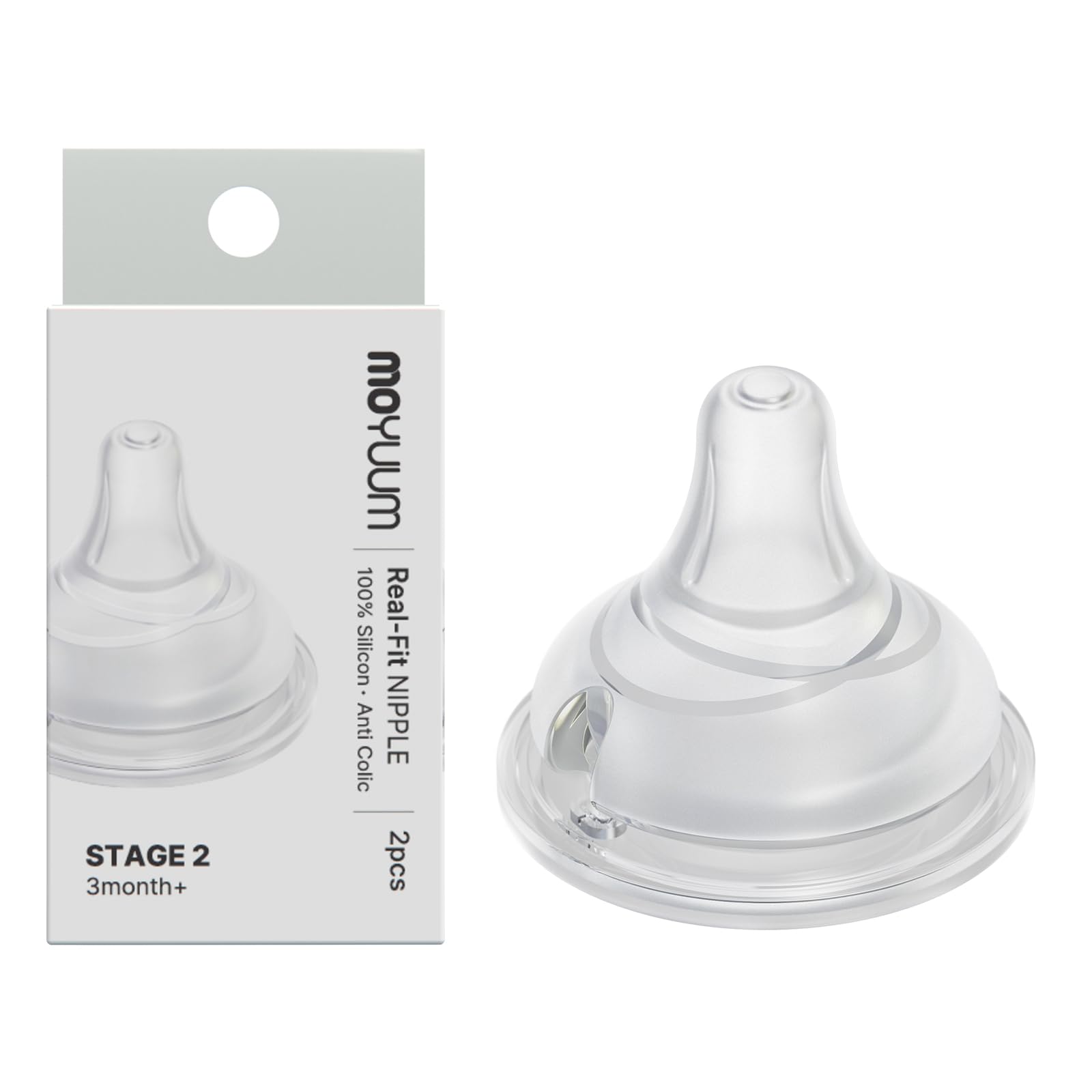 MOYUUM Stage 3 Nipple (6 Months and Up), 2-Pack, Y-Shaped, Infant, 2025 Model
MOYUUM Stage 3 Nipple (6 Months and Up), 2-Pack, Y-Shaped, Infant, 2025 Model