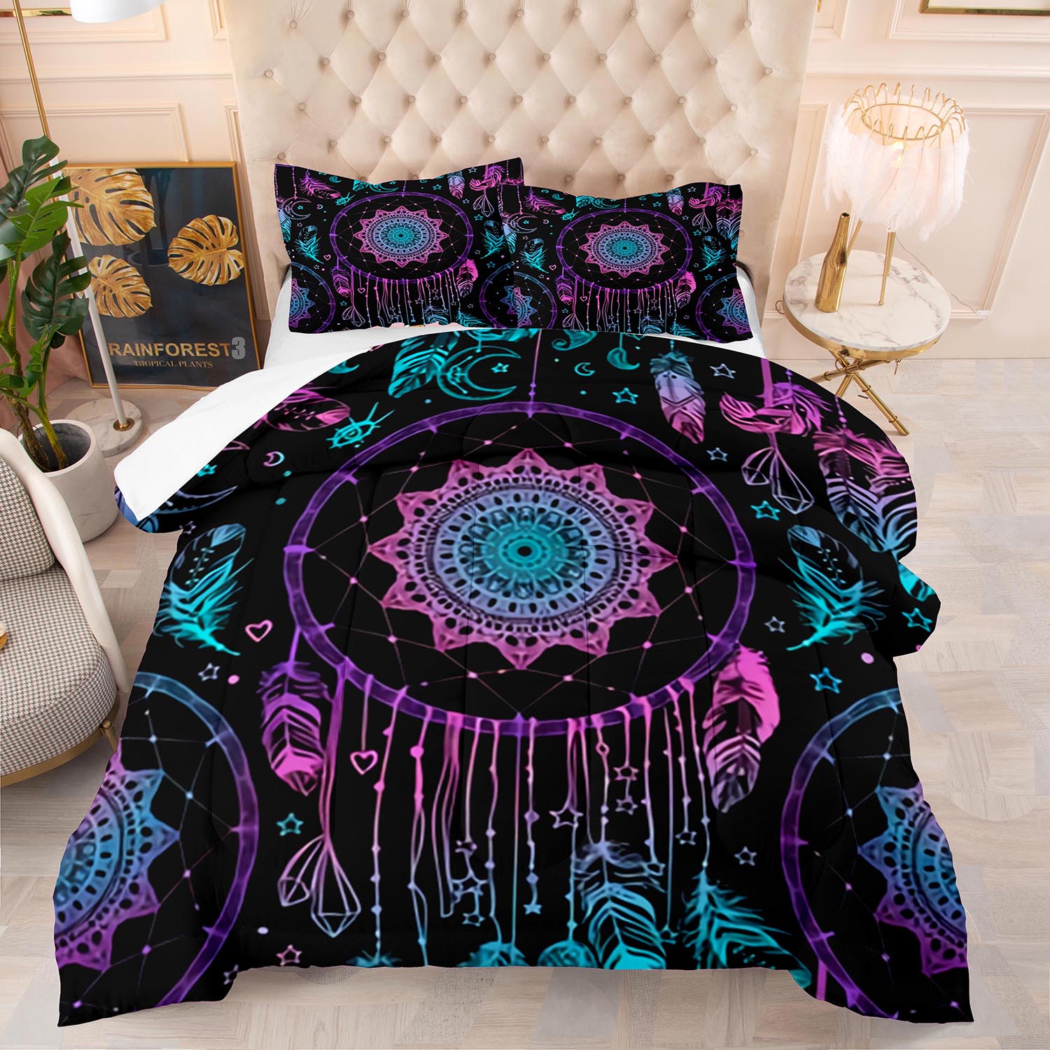 Comforter Dream Catcher Bedding Set Luxury Soft For Kids Adults 3D Printed Home Decor Single Double Twin Bohemia Comforter (quilt)-EU Single(135*200cm)3pcs
Comforter Dream Catcher Bedding Set Luxury Soft For Kids Adults 3D Printed Home Decor Single Double Twin Bohemia Comforter (quilt)-EU Single(135*200cm)3pcs