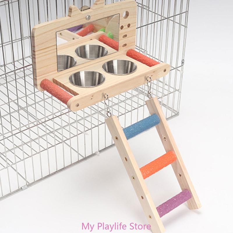 Wooden Bird Perch Stand Natural Branch Perch +Feeding Cups for Parrots Parakeets Toy Branch Bird Cage Accessories
Wooden Bird Perch Stand Natural Branch Perch +Feeding Cups for Parrots Parakeets Toy Branch Bird Cage Accessories