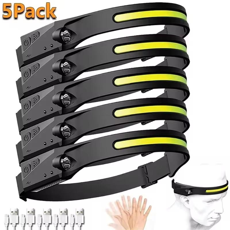 1~20Pack Headlamp USB Rechargeable LED Sensor Flashlight XPE+COB Torch Camping Waterproof Headlight for Fishing Lantern
1~20Pack Headlamp USB Rechargeable LED Sensor Flashlight XPE+COB Torch Camping Waterproof Headlight for Fishing Lantern