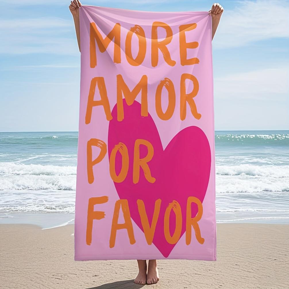 Pink Heart More Amor Por Favor Ultra Soft Towel, Quick Dry for Travel Gym Pool Spa Gift W30*H60(CM)
Pink Heart More Amor Por Favor Ultra Soft Towel, Quick Dry for Travel Gym Pool Spa Gift W30*H60(CM)