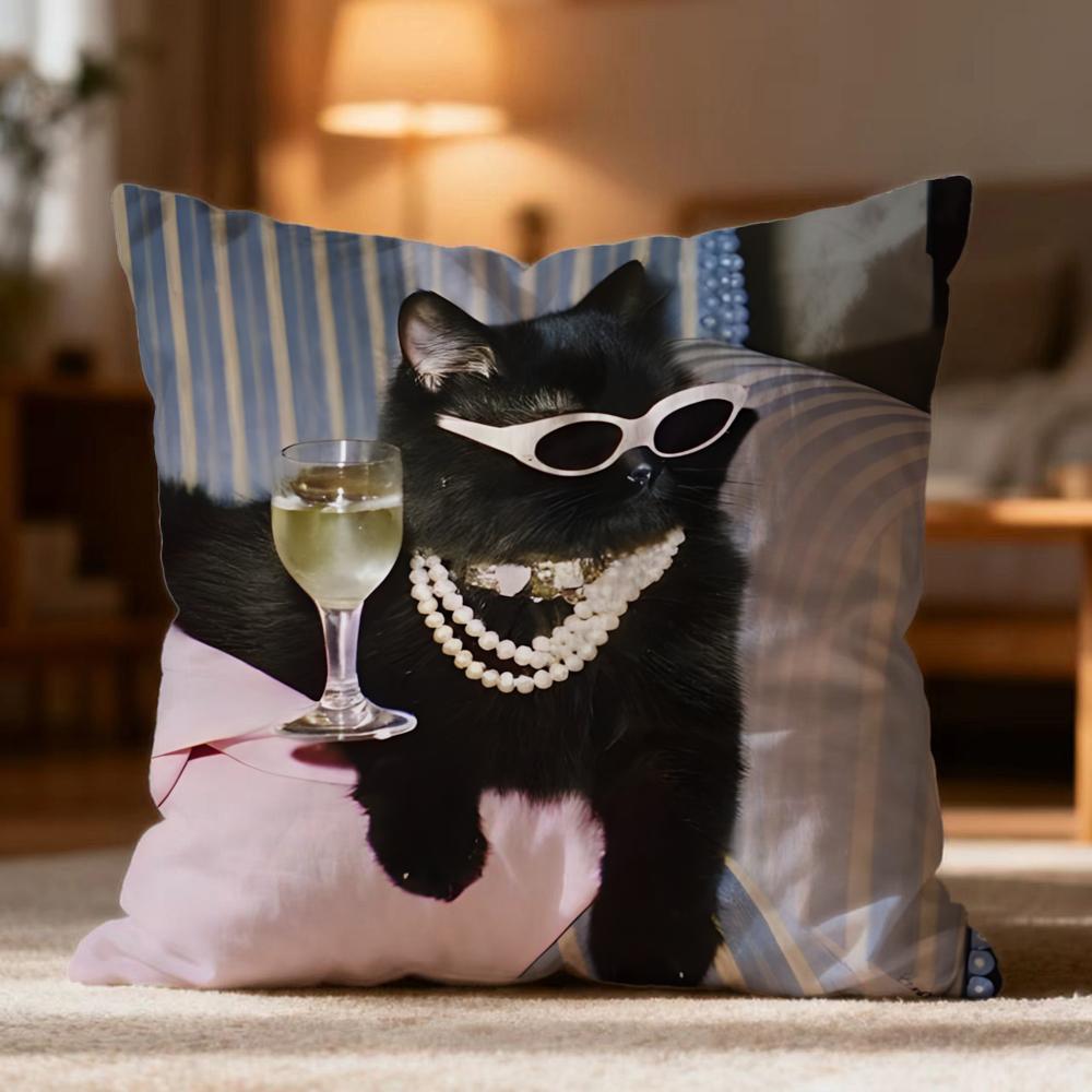 Popular Black Cat Cushion Cover Soft Washable Pillow Case Multi-Scene for Couch Bed Travel Office Use 30cmx30cm
Popular Black Cat Cushion Cover Soft Washable Pillow Case Multi-Scene for Couch Bed Travel Office Use 30cmx30cm
