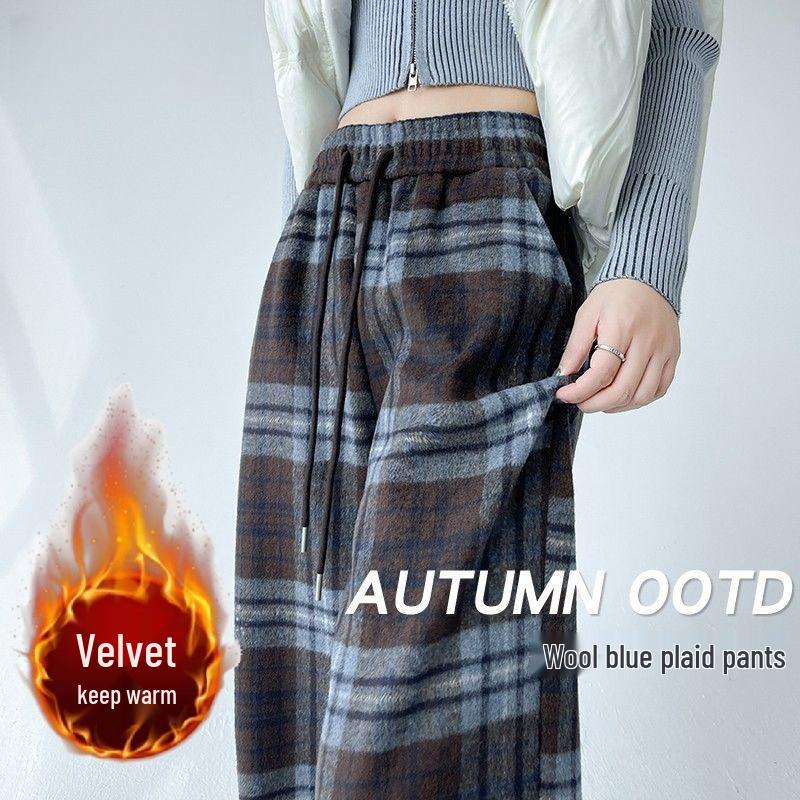 Women s Blue Fleece-Lined Plaid Wide-Leg Pants - Autumn Winter 2024 Collection L (Recommended ≤ 115 lbs)
Women s Blue Fleece-Lined Plaid Wide-Leg Pants - Autumn Winter 2024 Collection L (Recommended ≤ 115 lbs)
