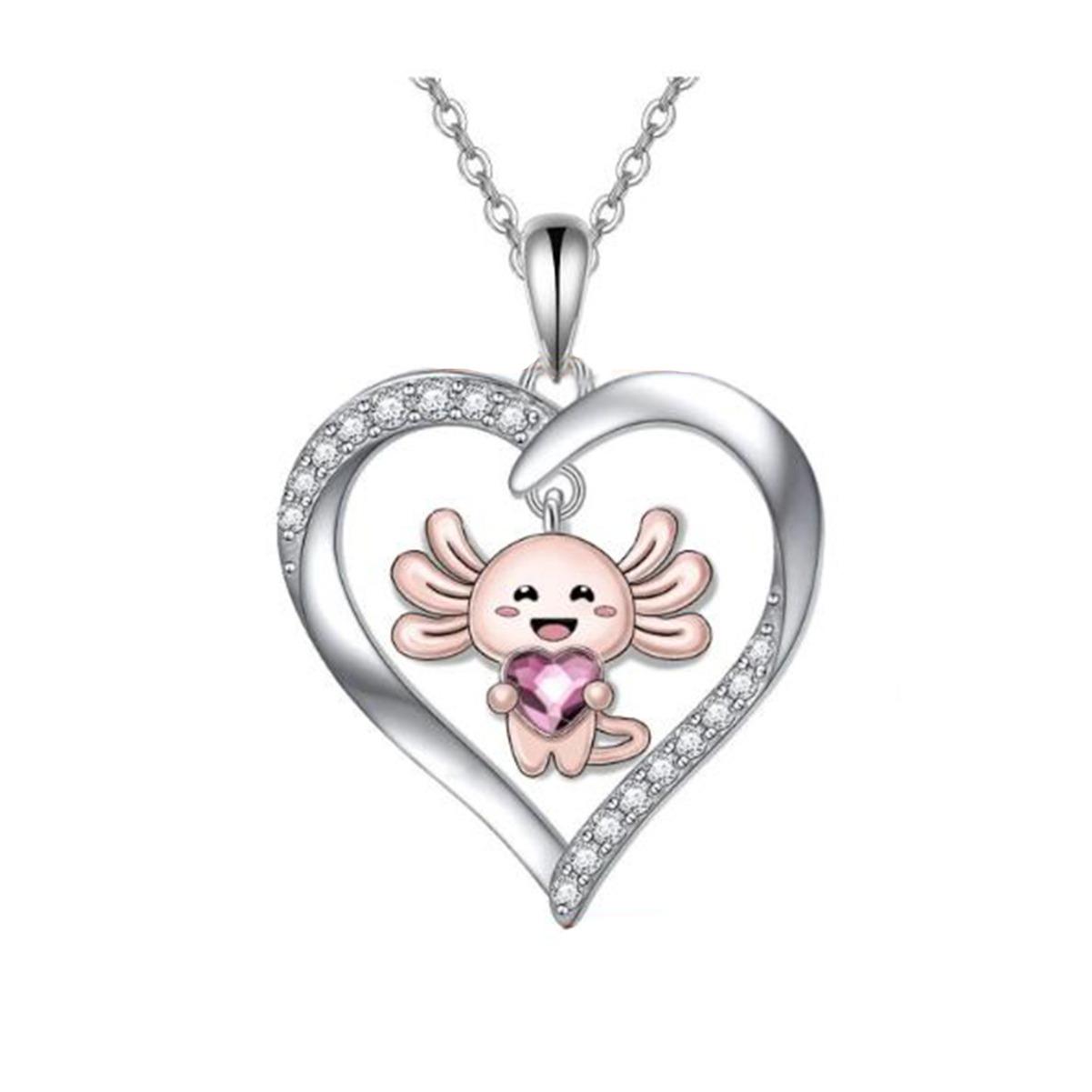 S925 Silver Cute Cartoon Salamander Heart Pendant Necklace 925 Silver белый
S925 Silver Cute Cartoon Salamander Heart Pendant Necklace 925 Silver белый