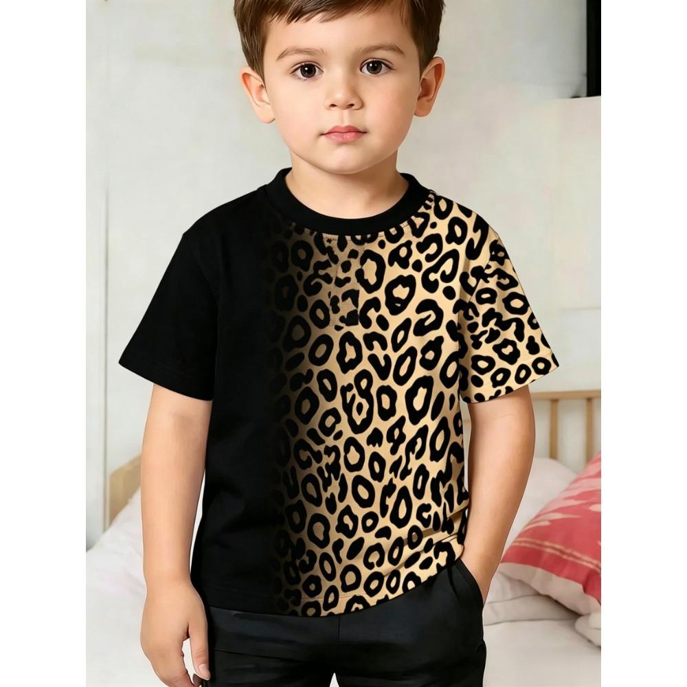 Children s gradient leopard print all-over short-sleeved T-shirt for boys and girls summer American retro wild style 100
Children s gradient leopard print all-over short-sleeved T-shirt for boys and girls summer American retro wild style 100