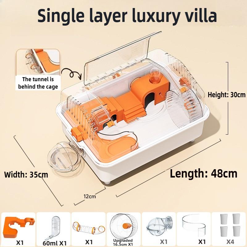 1/2/3 Floors Hamster Cage Tunnel Indoors Acrylic Transparent Hamster Cage Villa Golden Bear Nest Large Small Animals Cages
1/2/3 Floors Hamster Cage Tunnel Indoors Acrylic Transparent Hamster Cage Villa Golden Bear Nest Large Small Animals Cages